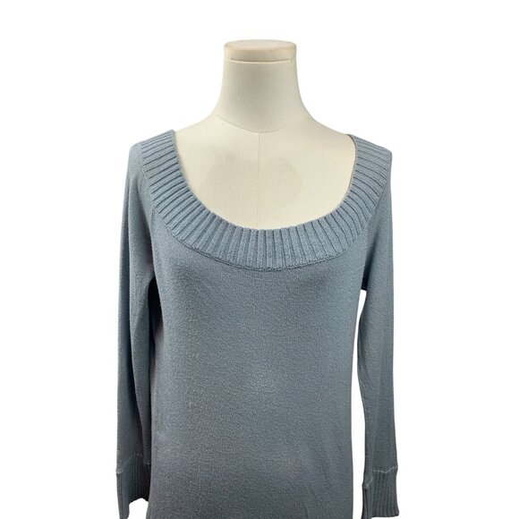 Women’s BCBG Maxazria Light Blue Off Shoulder Shirt Size L - Picture 2 of 7